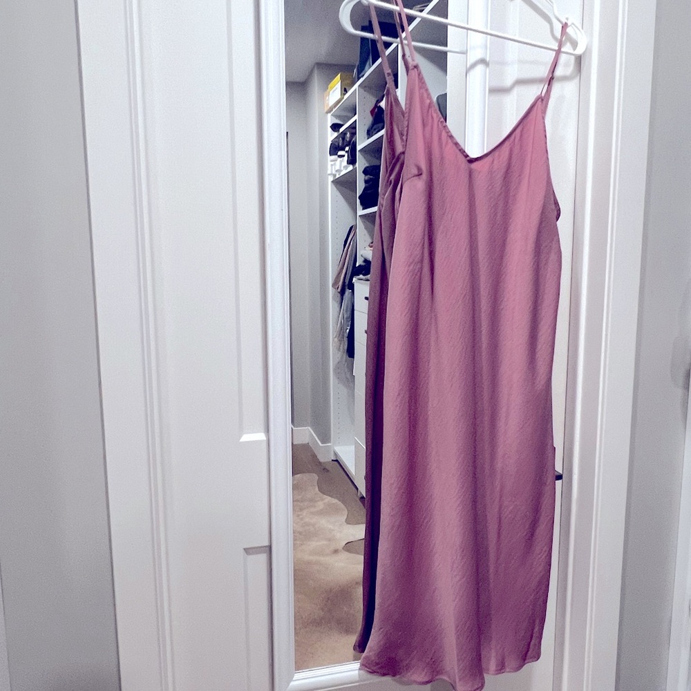 Blush Pink Slip Dress in XL